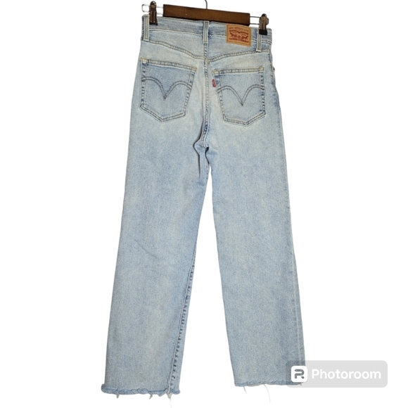 Levi's Light Wash Ribcage Straight Jean Size 26 - Picture 4 of 5